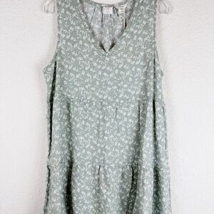 NWT Joie Sage Floral 100% Linen Cottagecore Mini Dress